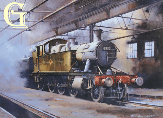 Ian cooper, print, steam train, great western prairie, limited edition print